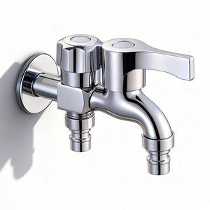 <span class=keywords><strong>Robinet</strong></span> de lavabo <span class=keywords><strong>mural</strong></span> <span class=keywords><strong>double</strong></span> <span class=keywords><strong>sortie</strong></span> d'eau de haute qualité, design élégant, chrome, robinets de cuisine à deux poignées, <span class=keywords><strong>robinet</strong></span> en soie dorée pour salle de bain - Product Image 1