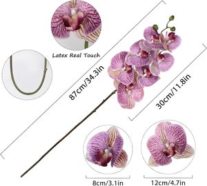 ดอกกล้วยไม้ผีเสื้อประดิษฐ์สัมผัสของจริงการจัดดอกไม้ระดับไฮเอนด์ - Product Image 2