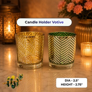 Portavelas de Vidrio Hecho a Mano, Resistente al Calor, de Alta Calidad para Navidad, Pascua y San Valentín - Product Image 3