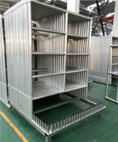 Plateforme mobile pliable en acier Layher pour travaux industriels, résistante à la corrosion et à l'entretien
