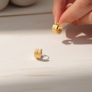 Acero Huggie Earrings Gold <b>Silver</b> 6mm 12 Pcs Fashion <b>Studs</b> - Product Image 3