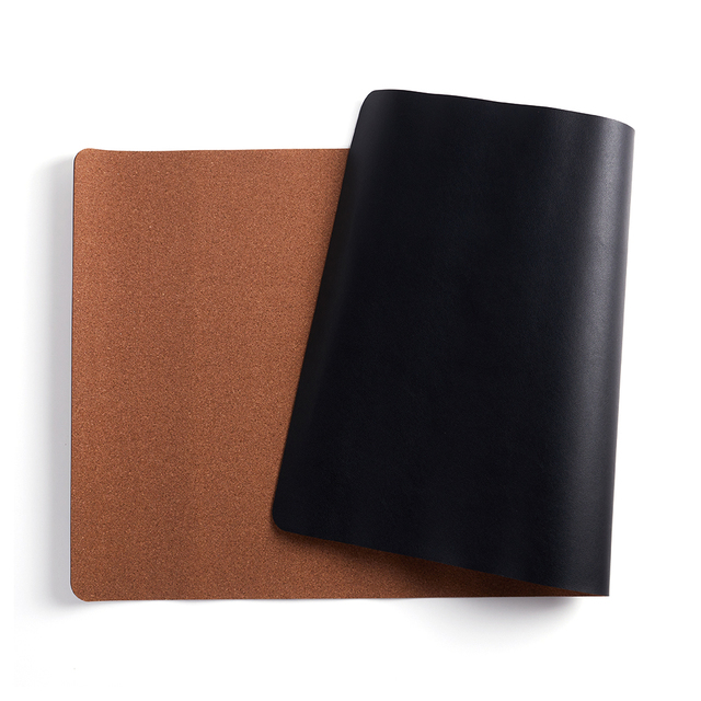 Double-sided PU Waterproof Anti slip Place Mats Desk Pad Large Size Anti-scratch Table Desk Office Leather Table Mat Desk Pad