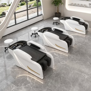 Fauteuil-lit de barbier inclinable thaïlandais personnalisé Kisen Factory avec réglage des pieds du bac et ensemble de tête magnétique assorti - Product Image 6