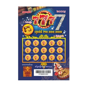 Cartes de remerciement personnalisées en papier imprimé, billets de loterie à gratter, en promotion - Product Image 5