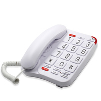 Téléphones fixes filaires multifonctions à gros boutons pour personnes âgées avec touches en braille