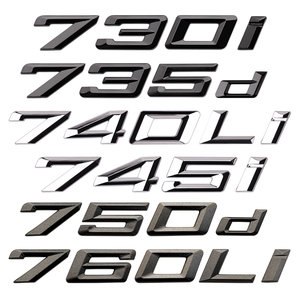 Emblema trasero electrochapado ABS para el nuevo <span class=keywords><strong>BMW</strong></span> Serie 7, modelos 730i, 745d, 460Li, con indicación de cilindrada. - Product Image 1