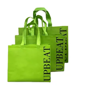 Atacado Eco Friendly PP Laminado Impermeável Custom Shopping Tote Bag Promocional Não-tecido Gift Shopping Bags