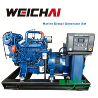 Générateur diesel marin silencieux 50 kW 62,5 kVA, 4 cylindres, refroidissement par eau, alternateur sans balais, AVR, groupe électrogène pour bateau de pêche