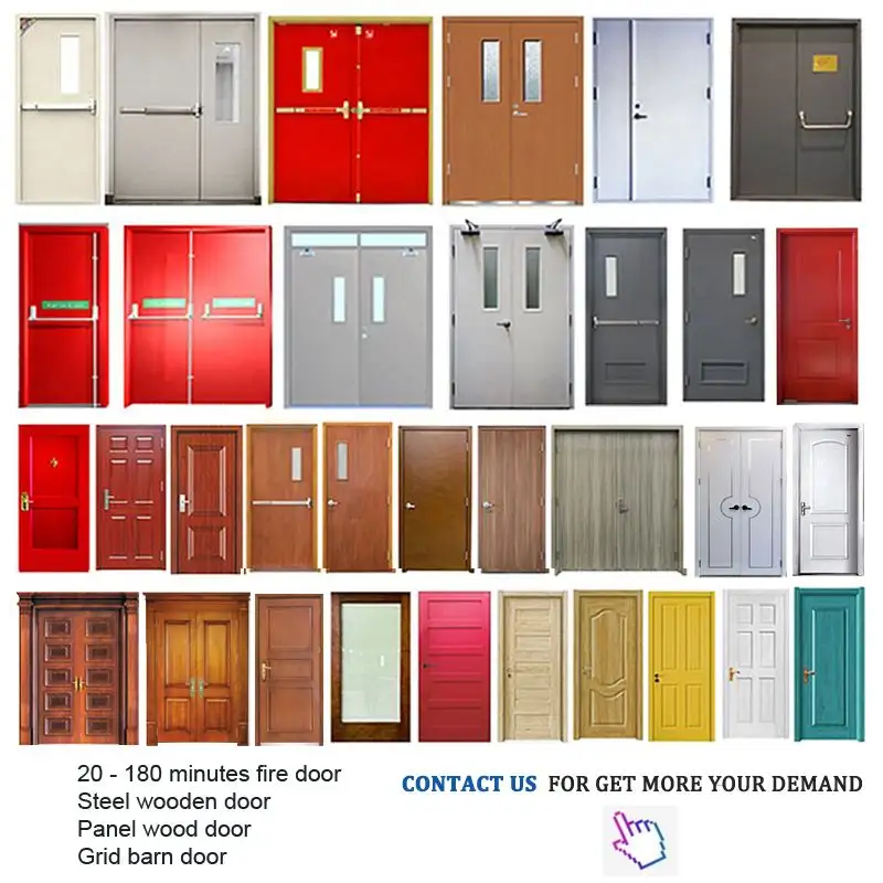 Chinese manufacture 90min fire rated fireproof steel door