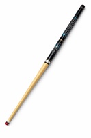 Queue de billard classique en érable 1/2, 58 pouces, pointe en cuir de 12,5 mm, joint en laiton, collier en acier inoxydable, finition laquée au four CG