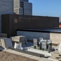 Clôture extérieure en aluminium WPC Accessoires WPC Latte verticale Bois Plastique Teck Clôture de sécurité de jardin pour les chantiers de construction