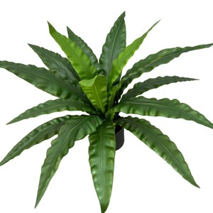 Fougère artificielle Meng Jie en forme de nid d'oiseau, 30cm-100cm, plante en pot en caoutchouc souple, grande décoration intérieure et extérieure - Product Image 5