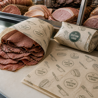 Papier d'emballage pour charcuterie BBQ avec logo personnalisé, fabricant et fournisseur en gros d'emballages pour viande fumée