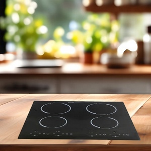 Table de cuisson vitrocéramique encastrable 6000W à 4 brûleurs infrarouges pour cuisine professionnelle - Product Image 1