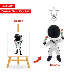 Customizable Cute Mini Soft Custom Plush Doll Keychain Small Plush Toy Astronaut Plush Keychain Toy