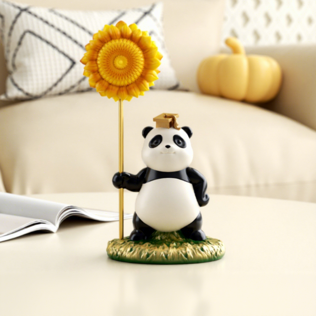 Black and White Winning the championship [doctor panda figurine]