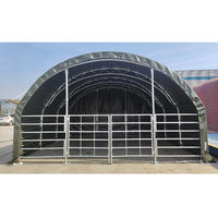 Abri portable pour chevaux fabriqué en Chine, 8mx8m, structure en acier préfabriqué, tissu PVC, abri pour bétail, tente pour animaux
