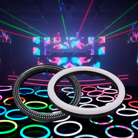 Éclairage mural à anneaux de pixels LED, équipement de fête, système d'éclairage disco programmable, événementiel