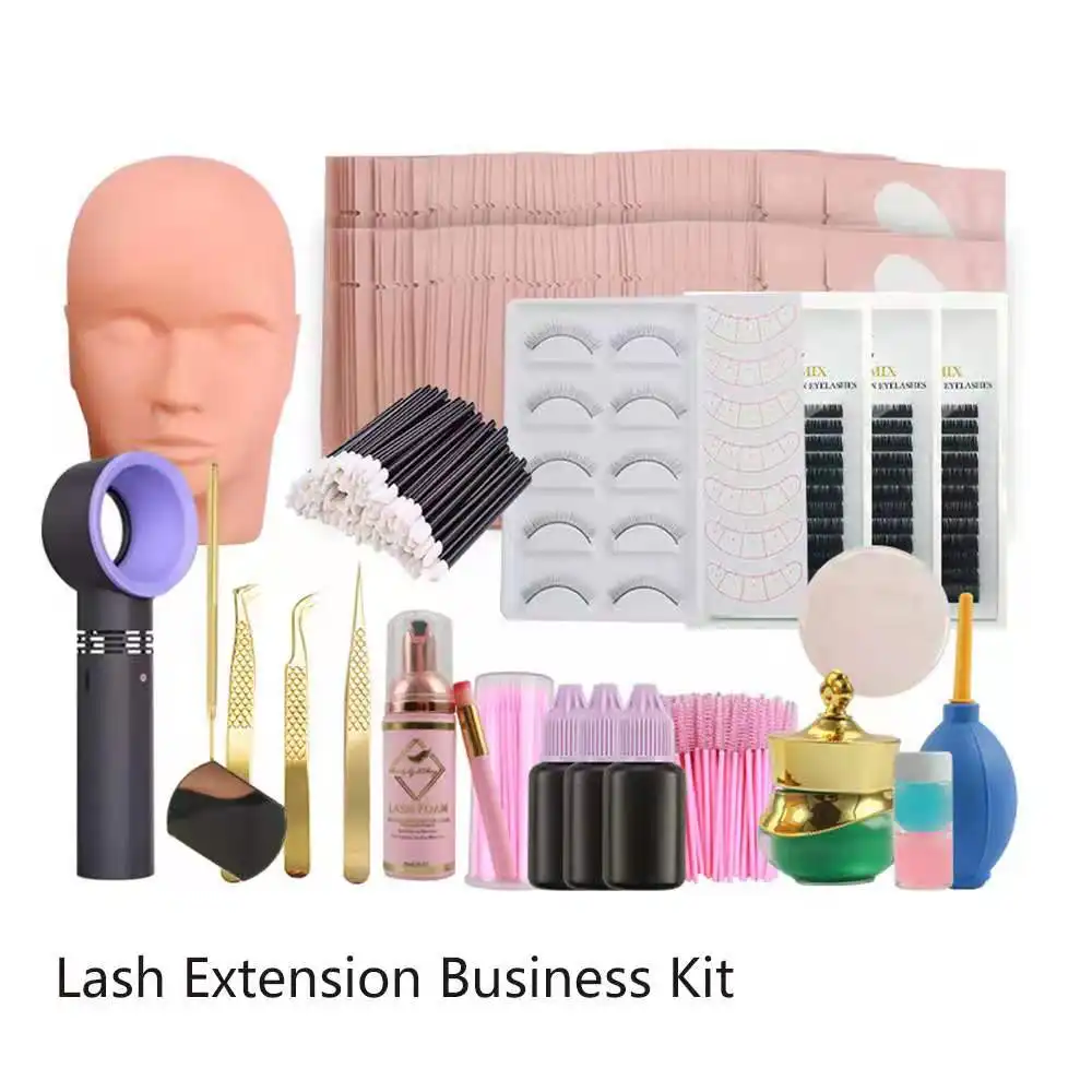 Private Label Wimpern Anfänger Übungs kits Wimpern Starter Erweiterung Training Kit Wimpern Tool Set