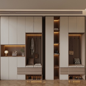 Modern, Minimalist, Large-capacity Shoe Cabinet, Vertical Multi-layer <strong>Storage</strong> <strong>Unit</strong> for Large <strong>Halls</strong>. - Product Image 3