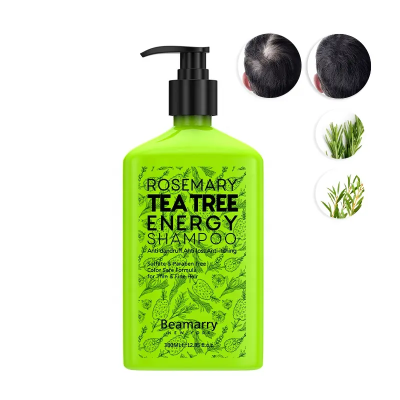 Best Selling Tea Tree Hair Shampoo Anti Hair Loss Oil Control Biotin Rosemary Essential Oil For Hair Growth