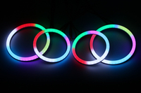 Anneaux lumineux LED RGB imperméables à effet de poursuite, halo lumineux LED, yeux d'ange LED pour phare E46/E39/E38/E36 70/75/80/85/90/95/100/105mm