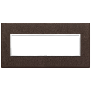 Vimar Wall <b>Switch</b> Plate 22.1 Cm X 11.6 Cm Tobacco Leather Finish - Product Image 1