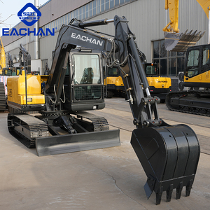 Spedizione gratuita EURO 5 motore 8 Ton escavatore paesaggistico pista di gomma forte Bagger costruzione di edifici Diesel scavatore per la vendita - Product Image 6