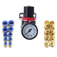 Régulateur de pression pneumatique JXD EU AR2000 1/4" BSP pour compresseur d'air, raccords 4-12MM, 2kg, fabriqué en Chine continentale