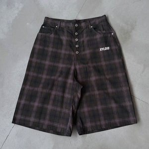 Pantalones cortos a cuadros holgados de verano para hombre, estilo casual urbano, de alta calidad, con botones, largos, cortos, 3/4, estilo baggy. - Product Image 2