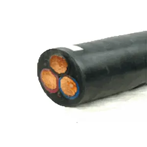 Cable forrado de goma flexible de plomo de alimentación de 3X2, 5 mm2 de longitud