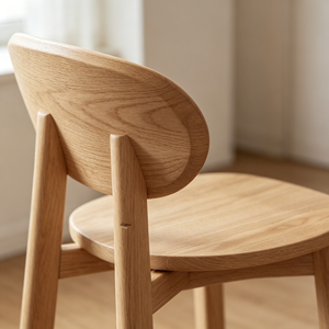 Scandinavian Solid Wood Dining Chair Modern Design Natural <b>Oak</b> Finish Stable Home Furniture - Product Image 3