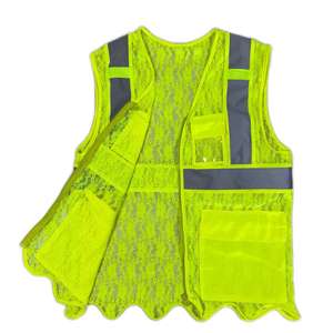 उच्च दृश्यता फीता वर्कवियर बनियान हल्के लुभावनी कपड़े बहुक्रियाशील डिजाइन, भंडारण के लिए बहुक्रियाशील डिजाइन - Product Image 3