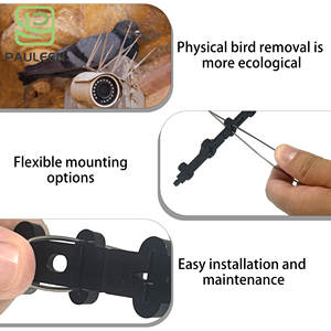 Piques répulsives pour oiseaux en plastique PP réutilisables longue durée, pour effrayer les oiseaux de petite taille et les <span class=keywords><strong>pigeons</strong></span> - Product Image 3