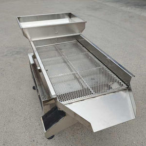 Machine à tamis vibrant linéaire carrée en acier Tamis à farine à granulés à 3 voies pour le traitement des aliments Construction chimique Moteur inclus - Product Image 2