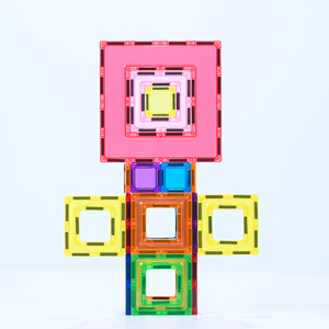 Magplayer Portal Pack 15 7.5 3.75 Piastrelle Magnetiche a Incastro per Bambini, Giocattoli Magnetici, Blocchi da Costruzione Colorati, Regalo Portal, Grandi Piastrelle - Product Image 1
