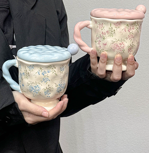 Tazza <span class=keywords><strong>Disney</strong></span> con stampa floreale retrò, tazza in ceramica premium, tazza <span class=keywords><strong>da</strong></span> caffè <span class=keywords><strong>da</strong></span> ufficio <span class=keywords><strong>da</strong></span> donna di grande capacità, sostenibile, lavabile in lavastoviglie - Product Image 1