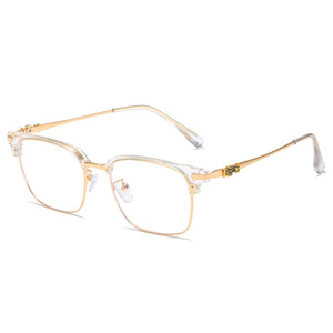 Nouvelle monture de lunettes TR Punk pour homme, en métal ultra léger, forme carrée pour les fabricants de lunettes de myopie, vente en gros - Product Image 4