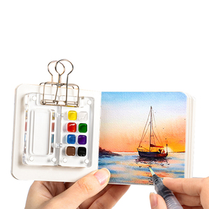 Xinyi Ar 8 couleurs grille <span class=keywords><strong>peinture</strong></span> boîte Portable carnet <span class=keywords><strong>de</strong></span> croquis <span class=keywords><strong>Palette</strong></span> aquarelle <span class=keywords><strong>peinture</strong></span> <span class=keywords><strong>Palette</strong></span> pour <span class=keywords><strong>dessin</strong></span> voyage <span class=keywords><strong>peinture</strong></span> étui cadeau - Product Image 1