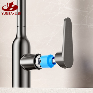 Yunba Modern Single Handle Pull Out <b>Spray</b> Kitchen Faucet 304 Stainless Steel Deck <b>Mounted</b> Ceramic Valve Core - Product Image 4