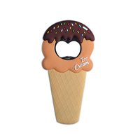 Aimants décoratifs pour réfrigérateur en PVC de taille moyenne, personnalisés, en forme de crème glacée, pour enfants, anniversaire, autocollants magnétiques décoratifs