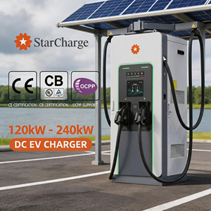 Station de recharge solaire pour véhicules électriques Starcharge Titan V5 UL CE 200kW-240kW ISO 15118 avec écran de 104 pouces, Plug & Play, cycle profond. - Product Image 1