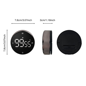 Minuteur de cuisine numérique rotatif en plastique avec affichage LED, support magnétique, alarme sonore puissante et boutons de raccourci pour la cuisson (<span class=keywords><strong>5</strong></span>/15/25 <span class=keywords><strong>min</strong></span>) - Product Image 2