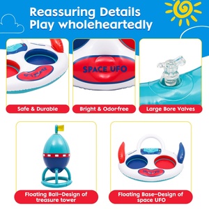 PVC <b>Inflatable</b> UFO Toss <b>Game</b> Toy Pool Float 80*60 CM for Kids Indoor Yard Playing <b>Game</b> Outdoor Beach Party Fun - Product Image 3