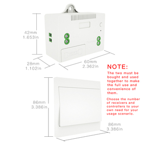 Interrupteur intelligent sans fil RF433 à alimentation autonome, pas besoin de piles, pas de câbles, émetteur et récepteur de panneau mural - Product Image 6