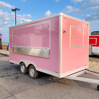 Remorque mobile commerciale 13FT Snack feu de bois four à Pizza remorque de camion de nourriture pour la vente en Europe