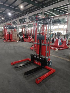 छोटे आकार 400 किलोग्राम हाइड्रोलिक सेमी इलेक्ट्रिक स्टेकर पैलेट फोर्कलिफ्ट उच्च मिनी लिफ्ट स्टेकर नई स्थिति - Product Image 3