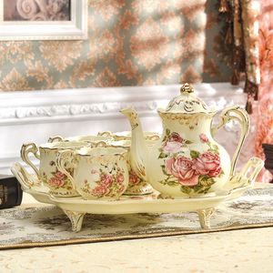 Professional Manufacturer's Low Priced Dubai Rose Design <b>Ceramic</b> Coffee Set - Product Image 4