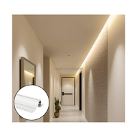 Profilé en aluminium encastré pour éclairage linéaire commercial LED encastré dans les plafonds et murs en plaques de plâtre