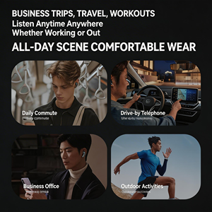 Écouteurs sans fil Bluetooth 5.4 à haute qualité sonore, réduction du bruit, semi intra-auriculaires, ultra longue portée, promotion, personnalisation - Product Image 5